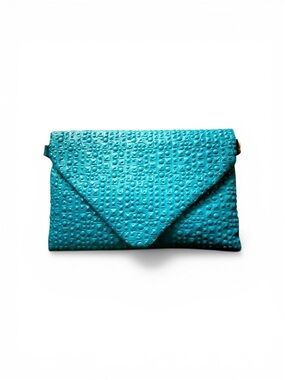 Teal Embossed Women Clutch Bag Versatile  Shoulder/Croosbody